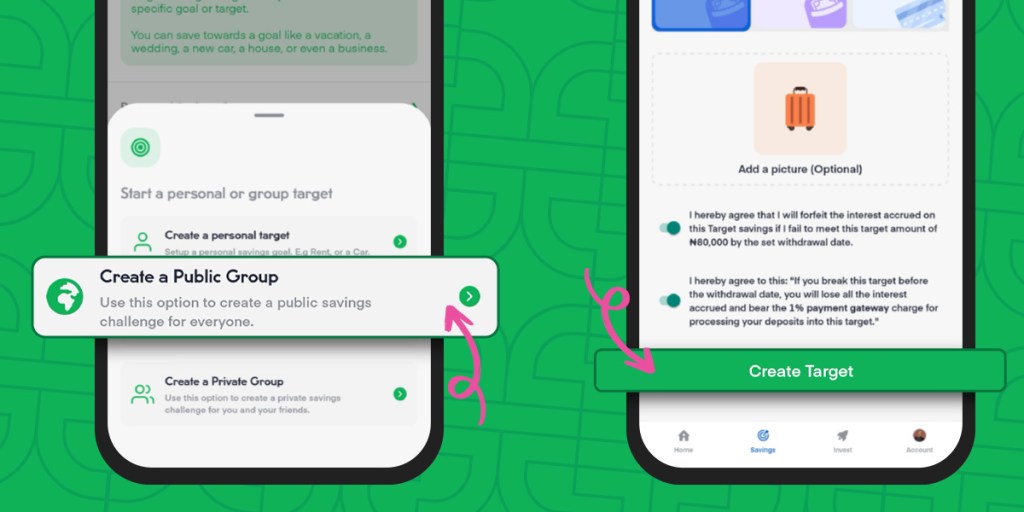 How to use Group Target Savings on Piggyvest 