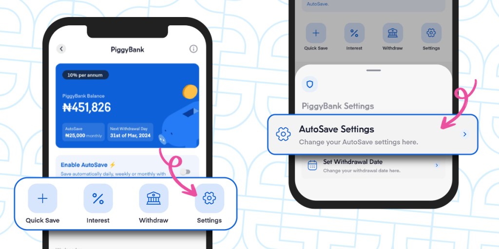 How to save automatically using PiggyVest — Step 2