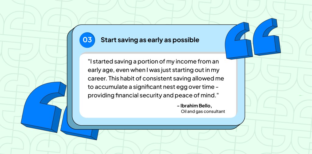 How to become rich — Start saving as early as possible