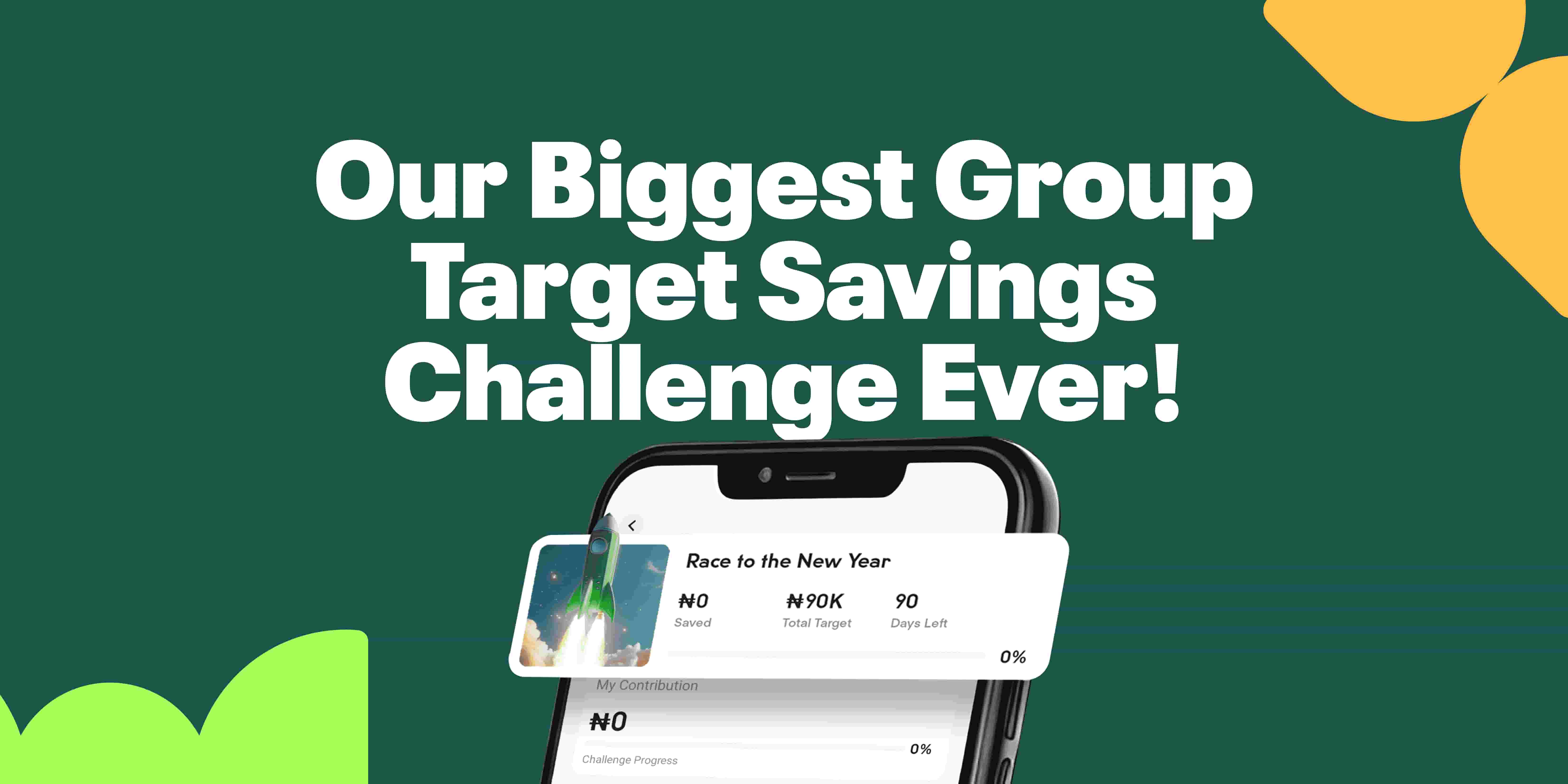 Our Biggest Group Target Savings Challenge Ever